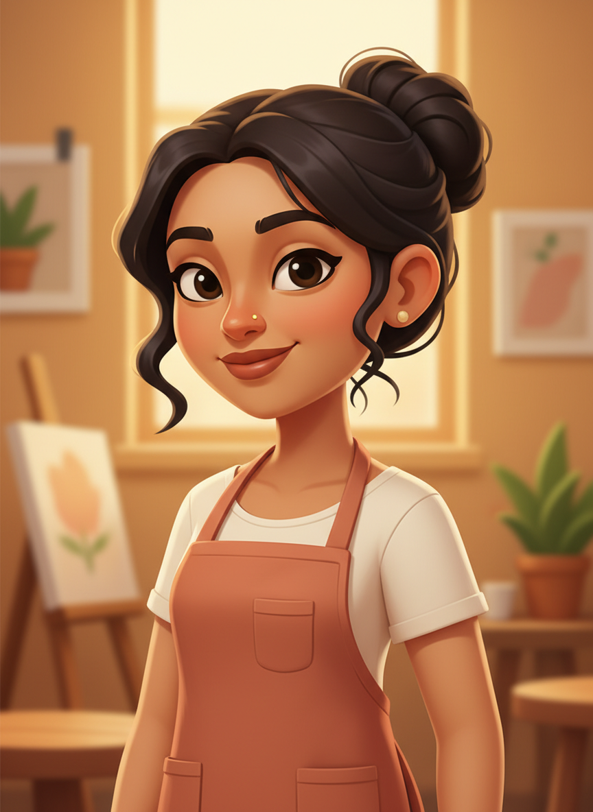 Naina, an AI character in the Miss Lily app.