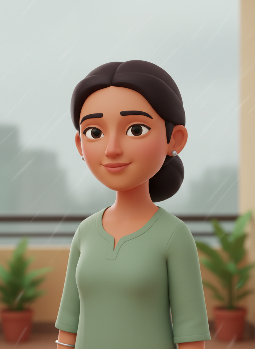 Rhea, an AI character in the Miss Lily app.