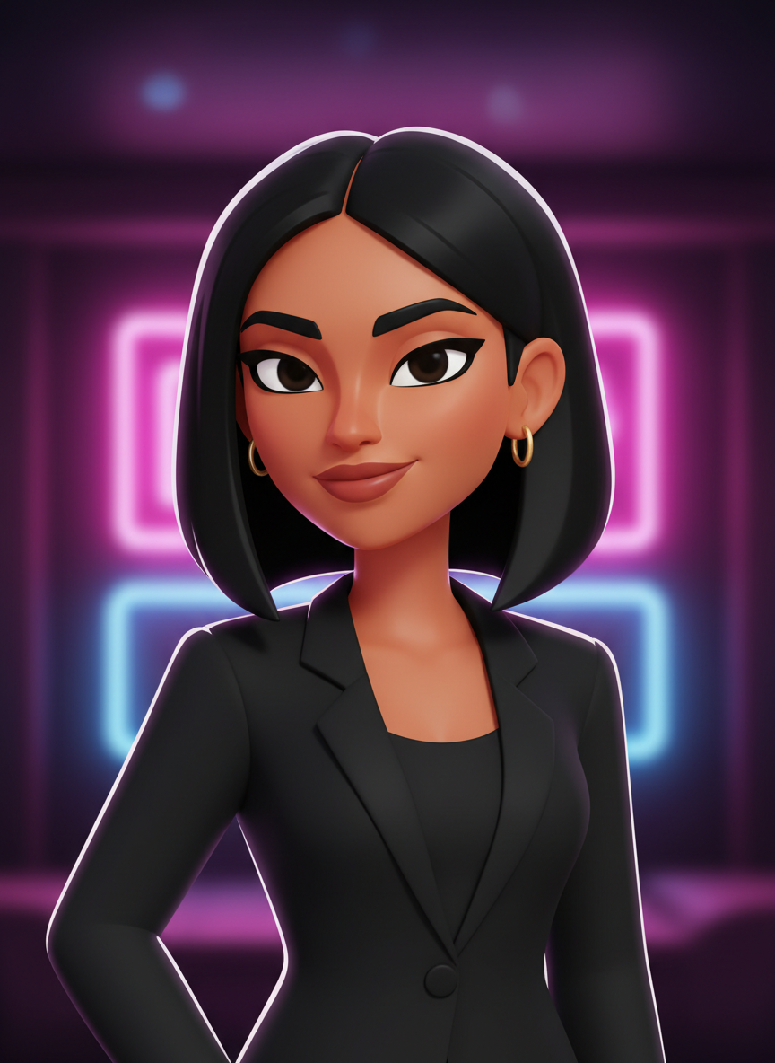 Zara, an AI character in the Miss Lily app.